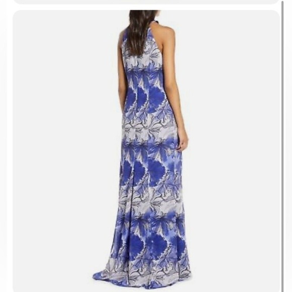 Badgley Mischka by Mark And James Floral Print Drape Front Maxi Dress 4 NWOT - Picture 14 of 14